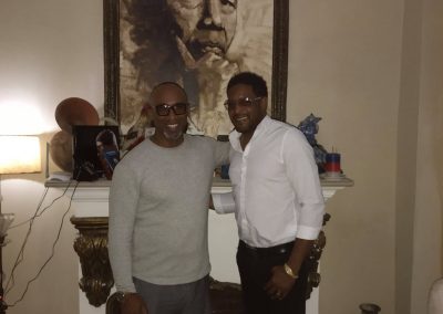 Junto al recordista mundial de Salto de Altura y Premio Príncipe de Asturias Javier Sotomayor