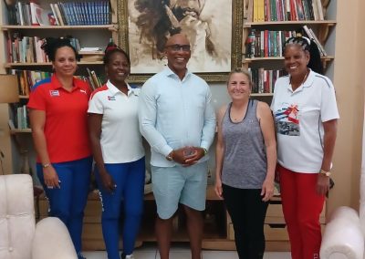 Con integrantes de las Espectaculares Morenas del Caribe