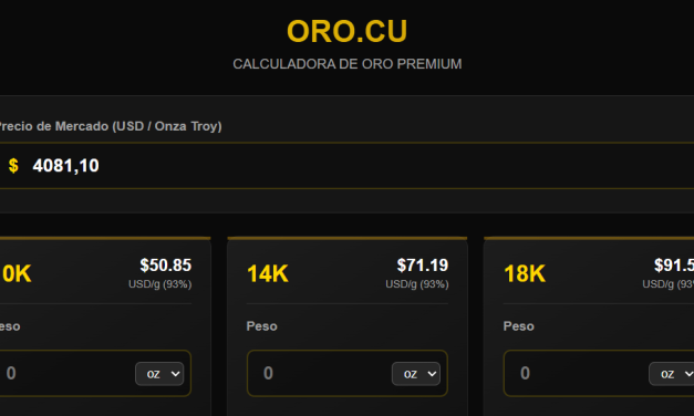 Tasa del Oro en Cuba ¿Cuál es el precio justo?